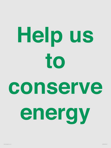 Help us to conserve energy 
